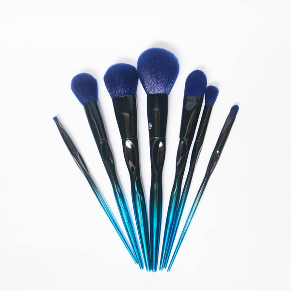 Ombré blue brush set