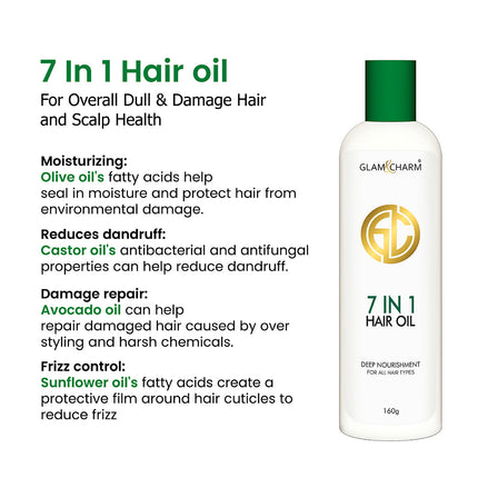 Glam and Charm 7 In 1 Hair oil